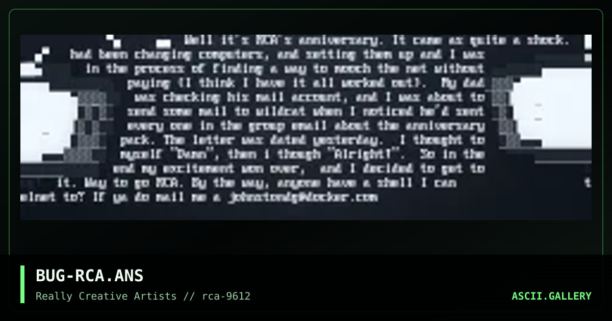 Bug is back!, by bug-rca, 1996