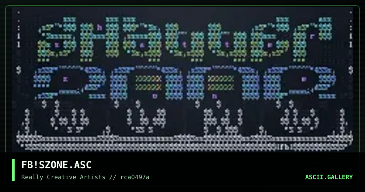 FB!SZONE.ASC, by frostbite, 1997