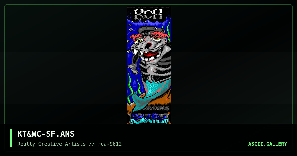 Skull Fish, by kitiara, wildcat, lady blue, 1996