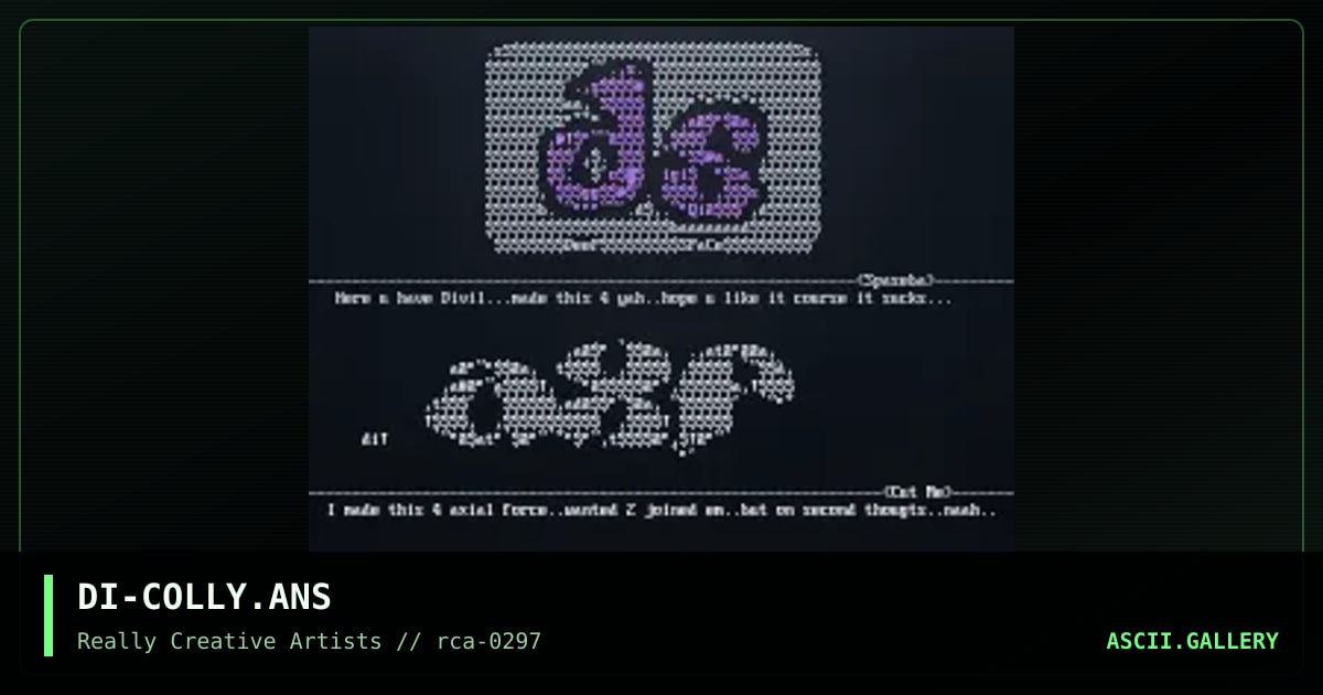 Ascii colly, by dryice, 1997