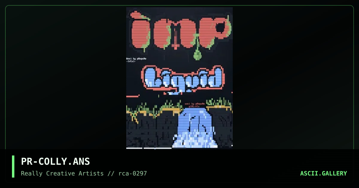 Ansi Colly, by propane, 1997