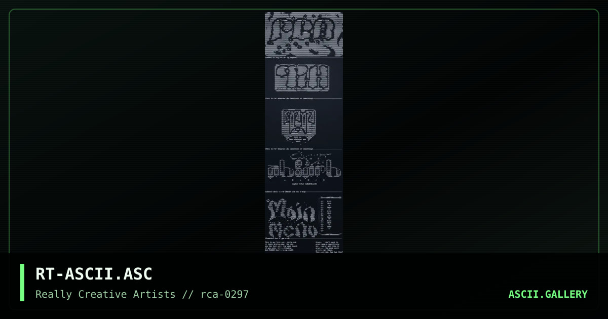 Raptor Ascii, by raptor, 1997