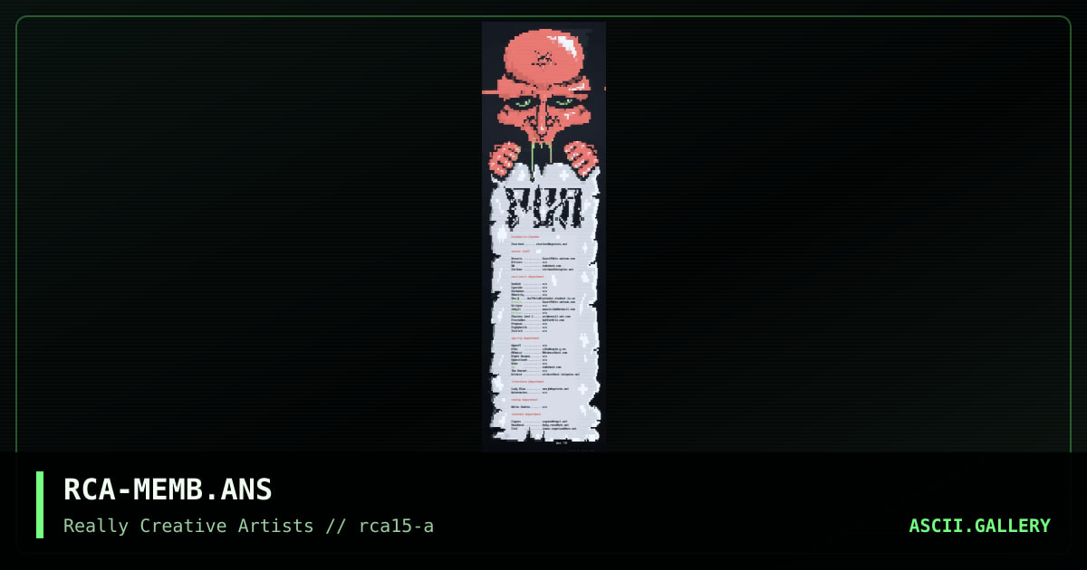 rca memberlist, by jekyll, kitiara, 1997
