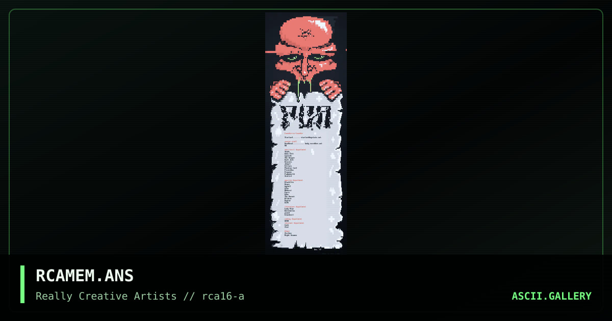 RCAMEM.ANS, by kitiara, 1997