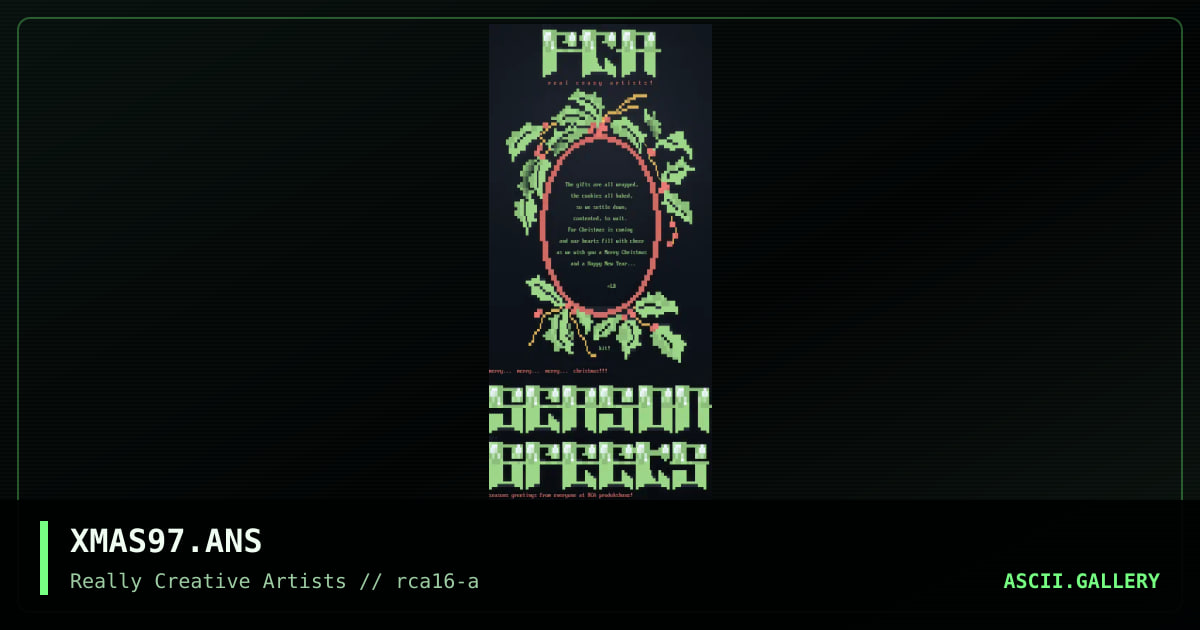 XMAS97.ANS, by boba fett, kitiara, lady blue, 1997