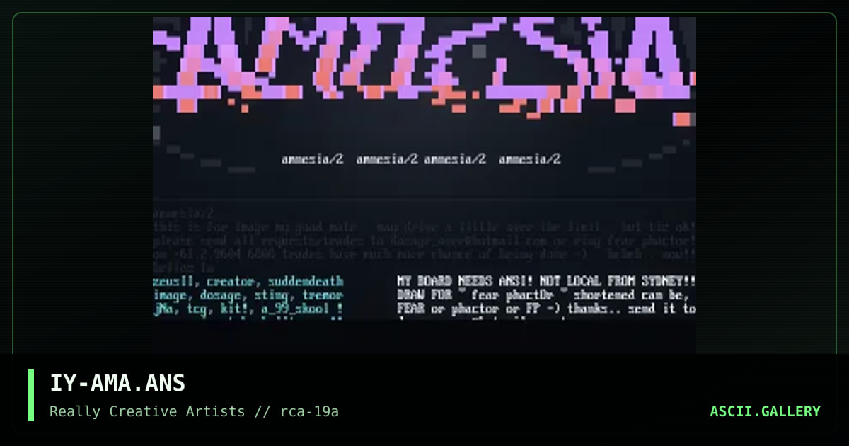 Amnesia, by imortality, 1998