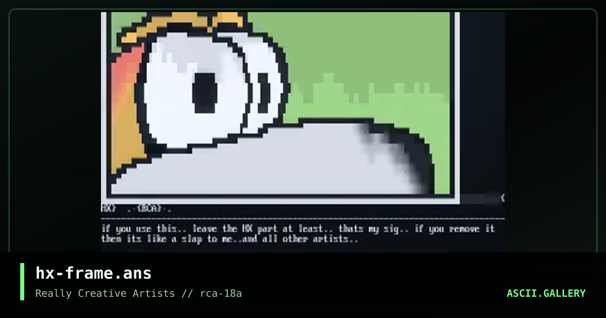 hx-frame.ans, by hexd, 1998