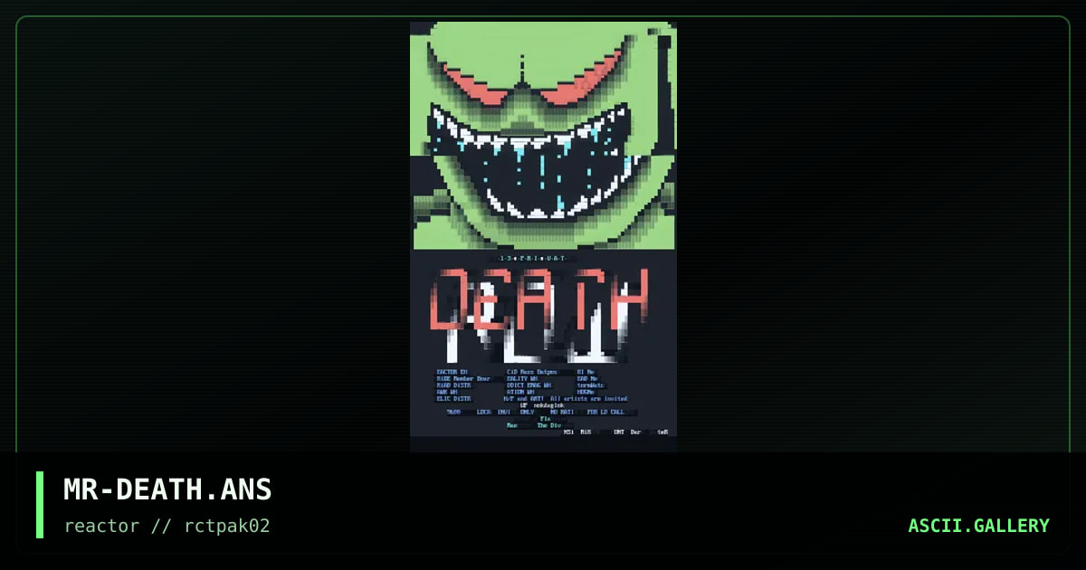 MR-DEATH.ANS, by mirage, 1994