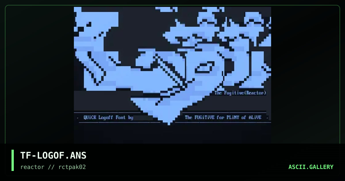 TF-LOGOF.ANS, by the fugutive, 1994