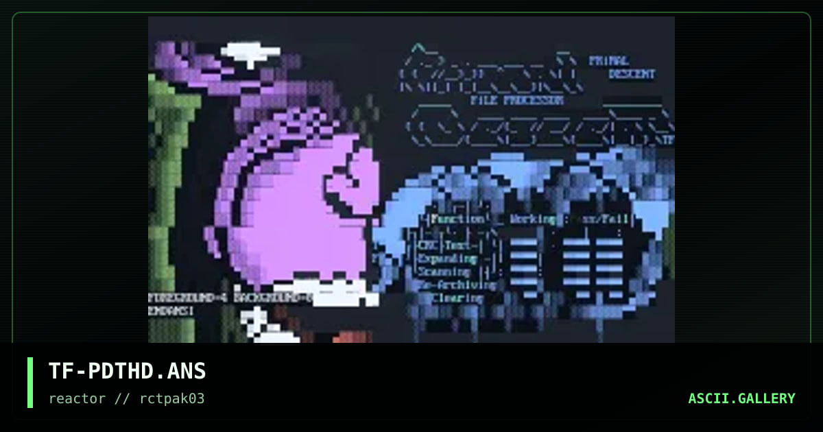Primal Descent THD Scan ANSi, by the fugutive, 1994