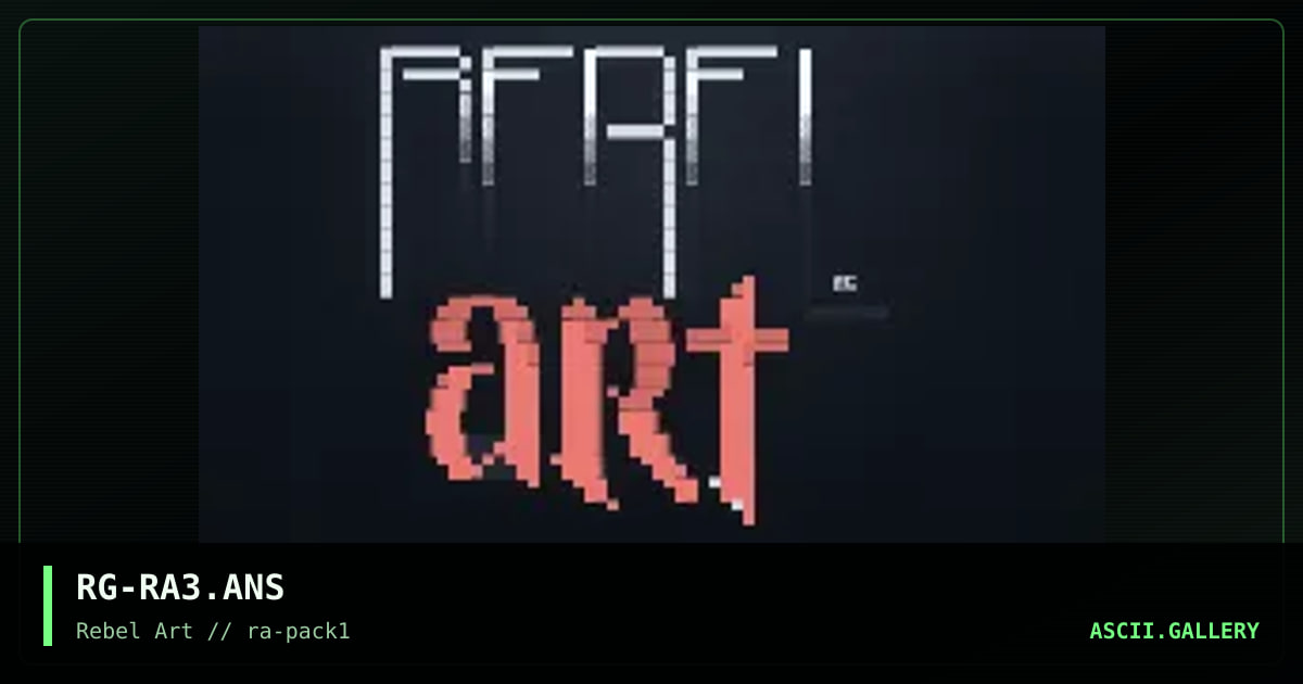 Rebel Art #3, by rage, 1998