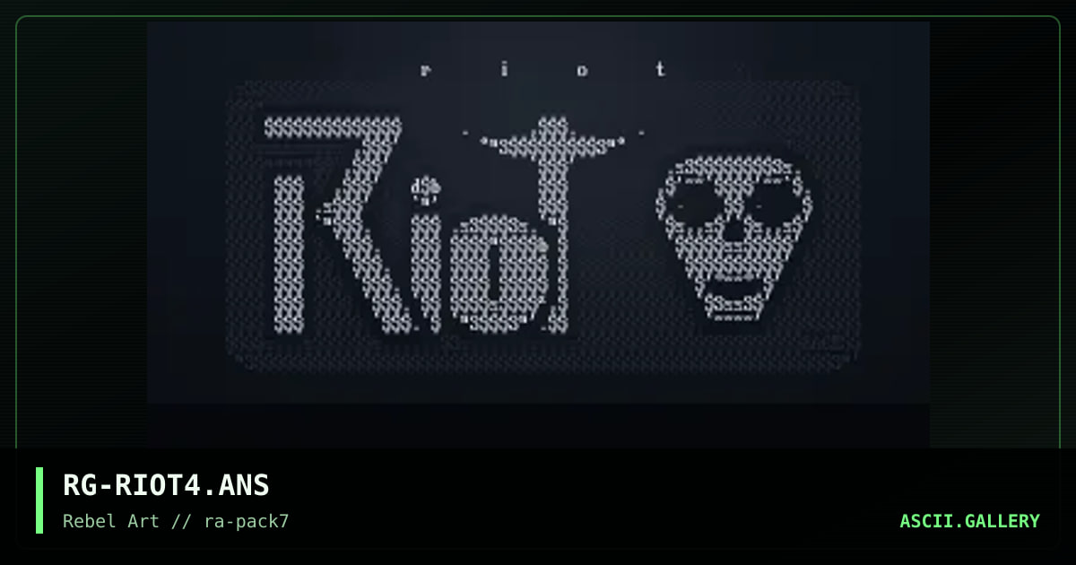 riot #4, by rage, 1998