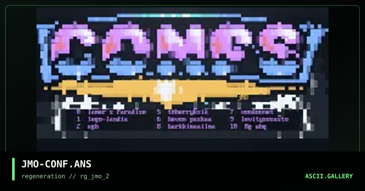 Confmenu of Locus, by jam-o, 1996