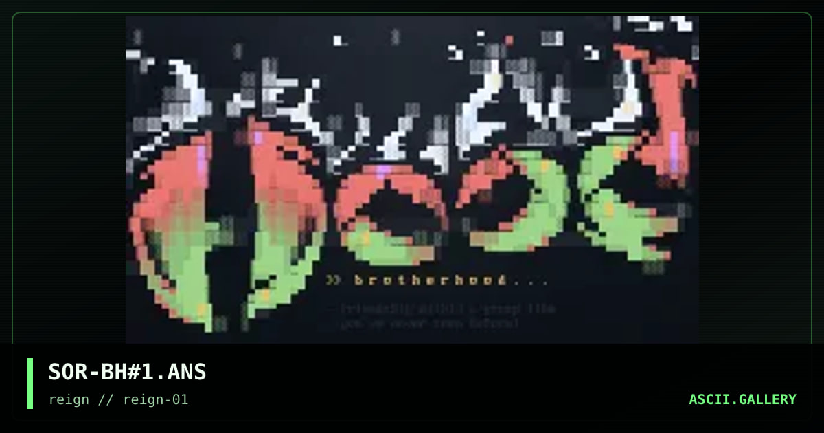 Brotherhood (guest ansi), by spirit of rage, 1998