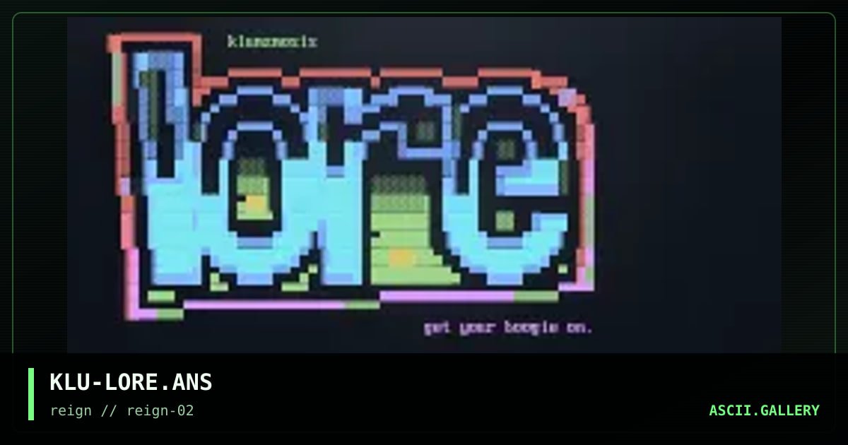 Lore Promotional, by klumzee, 1998