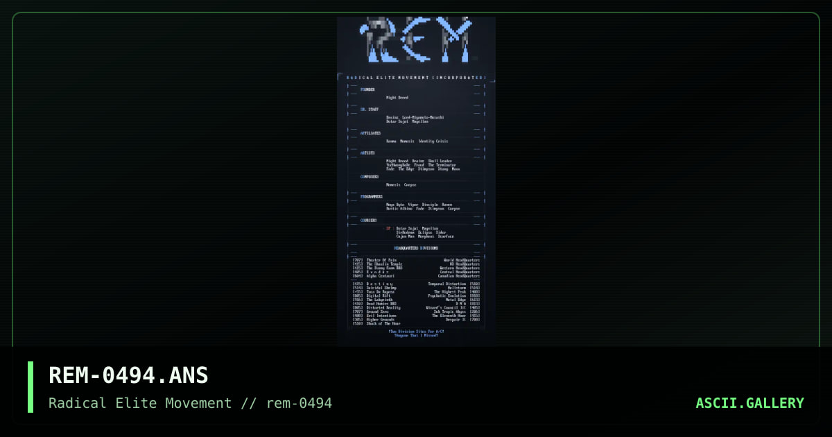 REM-0494.ANS, by rem, 1994