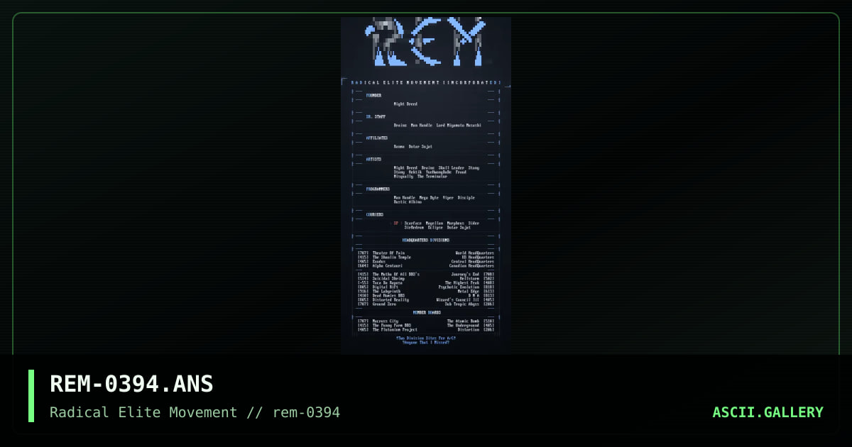 REM-0394.ANS, by rem, 1994