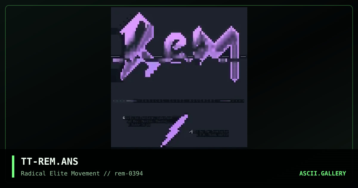 TT-REM.ANS, by the terminator, 1994