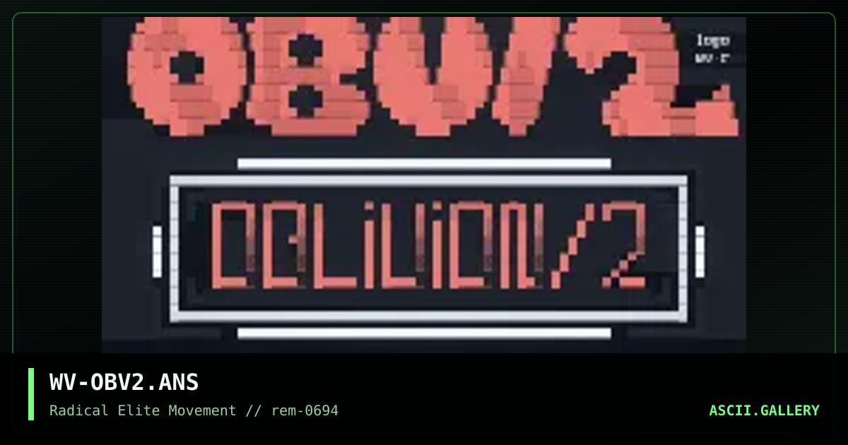 WV-OBV2.ANS, by wolverine, 1994
