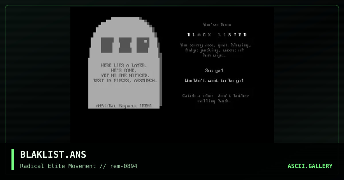 BLAKLIST.ANS, by rat magnett, 1994