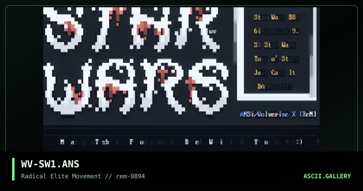 WV-SW1.ANS, by wolverine, 1994