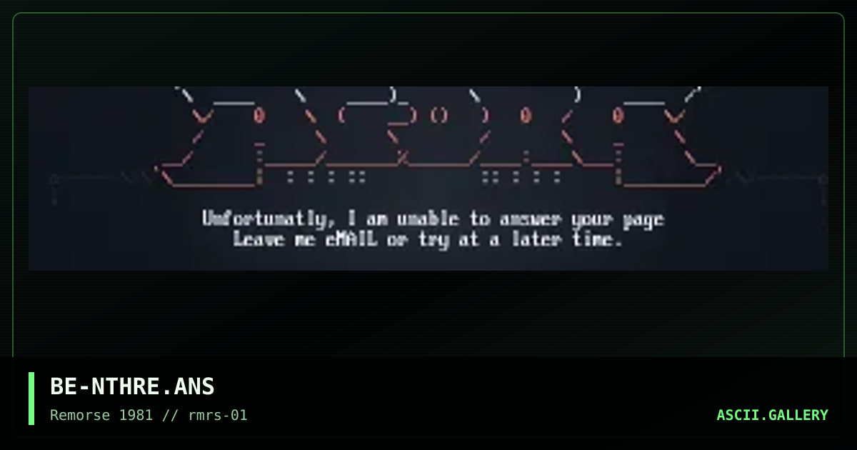 BE-NTHRE.ANS, by beastie, 1994