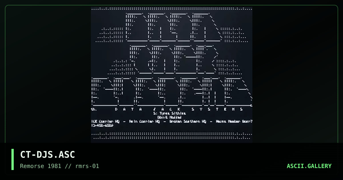 CT-DJS.ASC, by cthulu rmrs, 1994