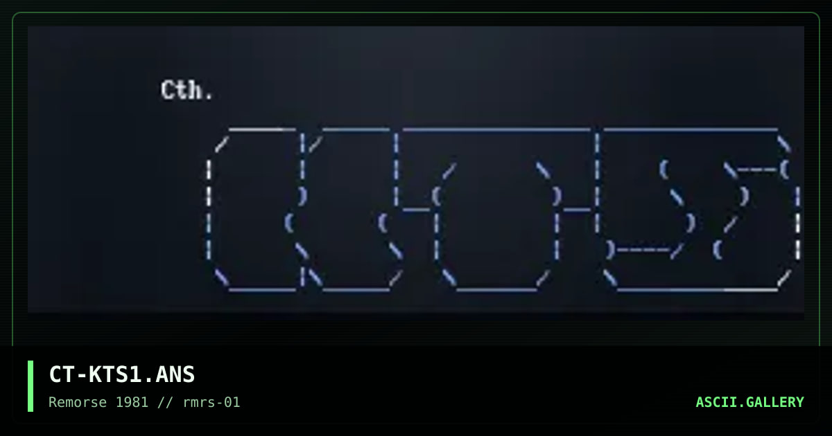 CT-KTS1.ANS, by cthulu rmrs, 1994