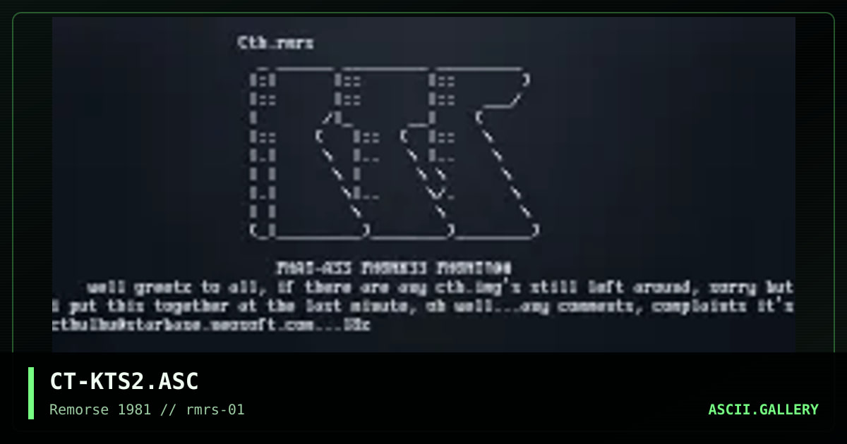 CT-KTS2.ASC, by cthulu rmrs, 1994