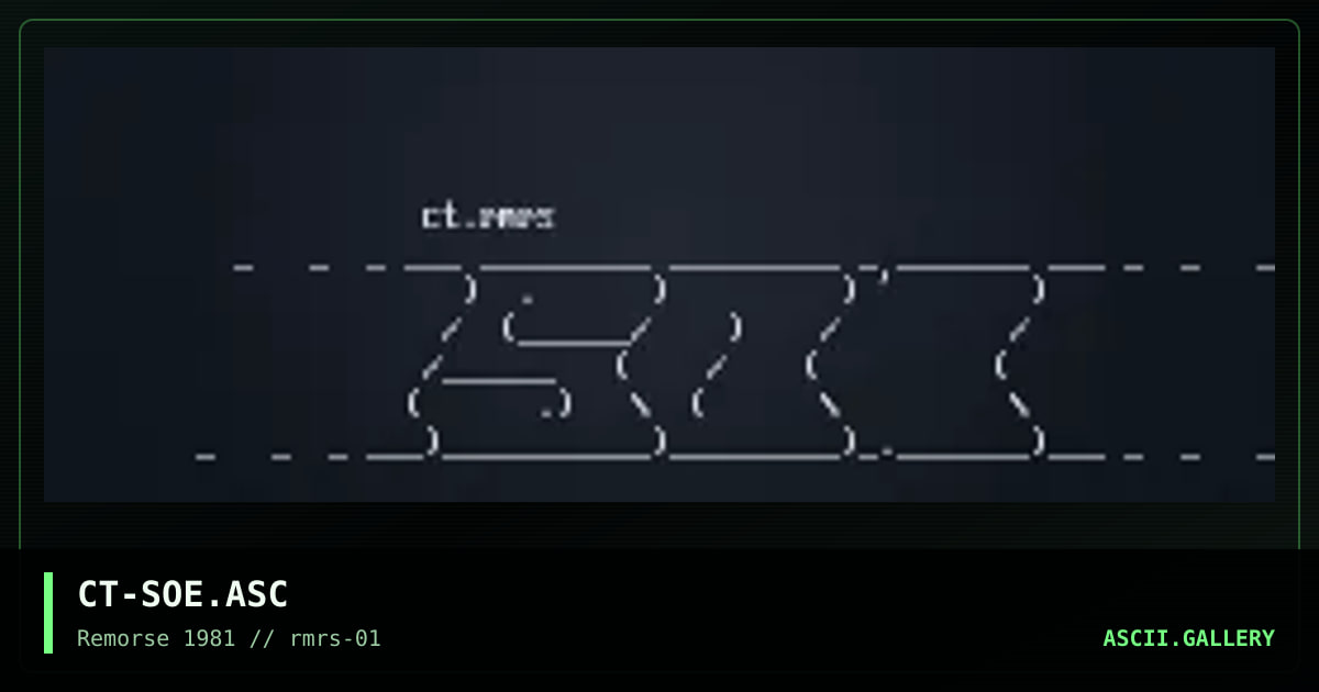 CT-SOE.ASC, by cthulu rmrs, 1994