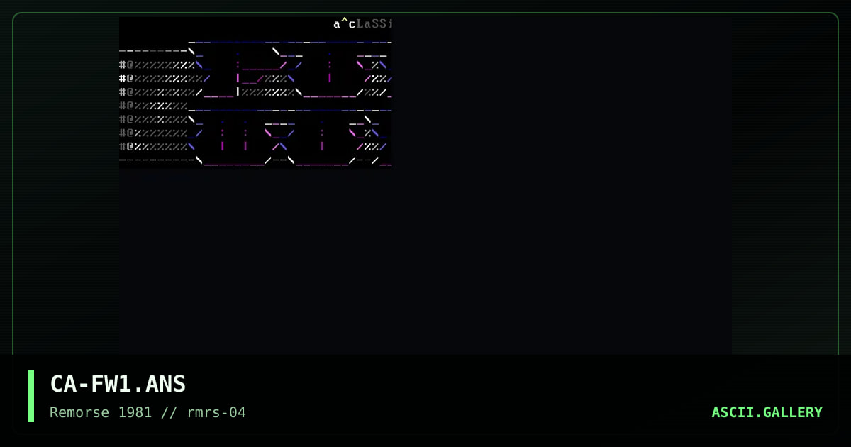 f0RCE^w0RKS!, by cable, 1995