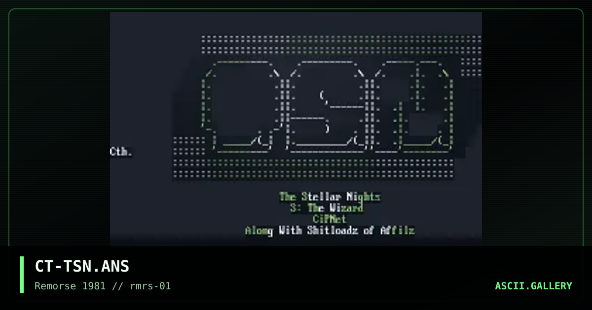 CT-TSN.ANS, by cthulu rmrs, 1994
