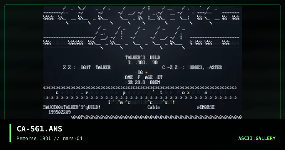 CA-SG1.ANS, by cable, 1995
