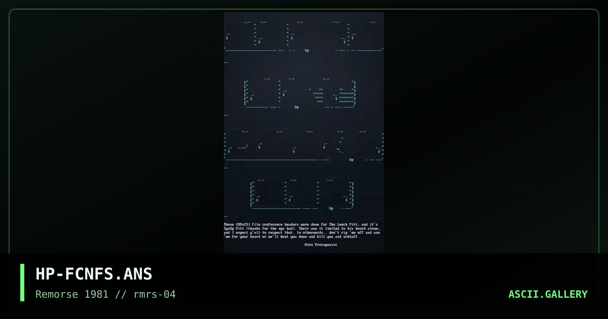 HP-FCNFS.ANS, by hiro protagonist, 1995