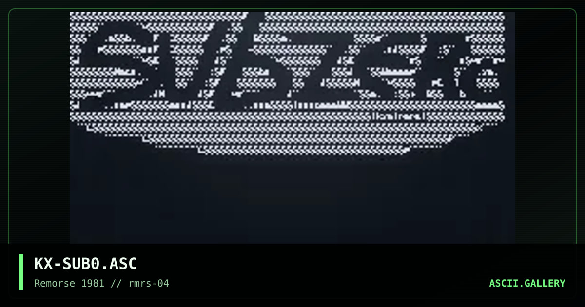 KX-SUB0.ASC, by kxmode, 1995