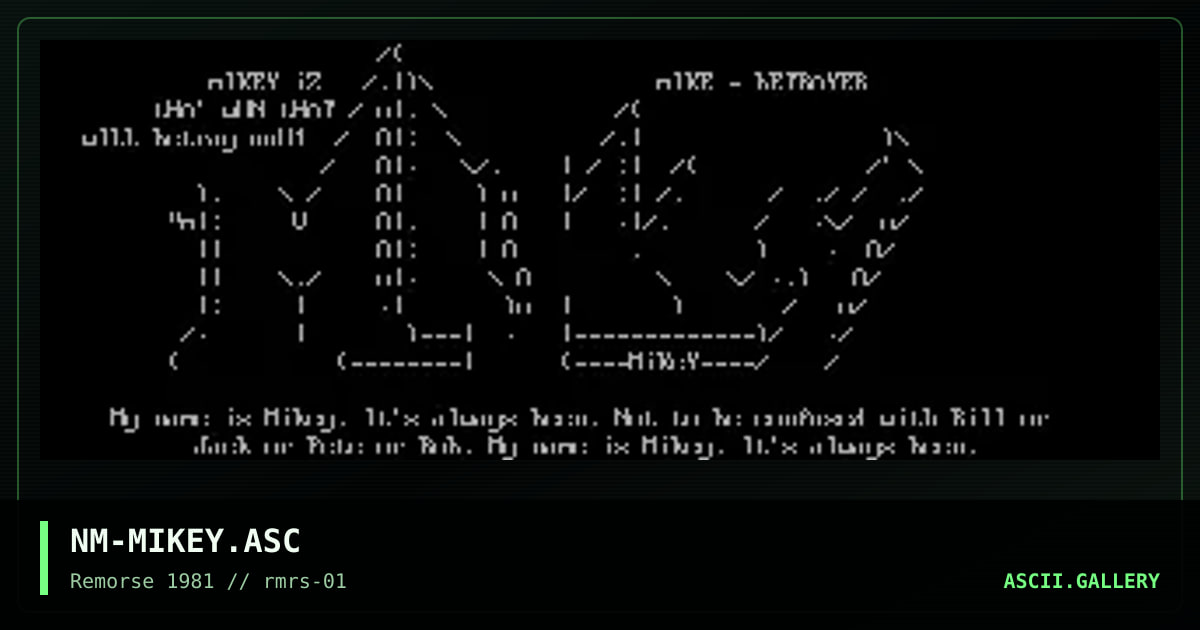 NM-MIKEY.ASC, by necronite, 1994