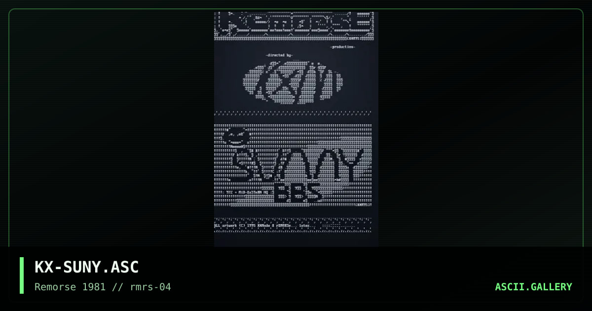 KX-SUNY.ASC, by kxmode, 1995