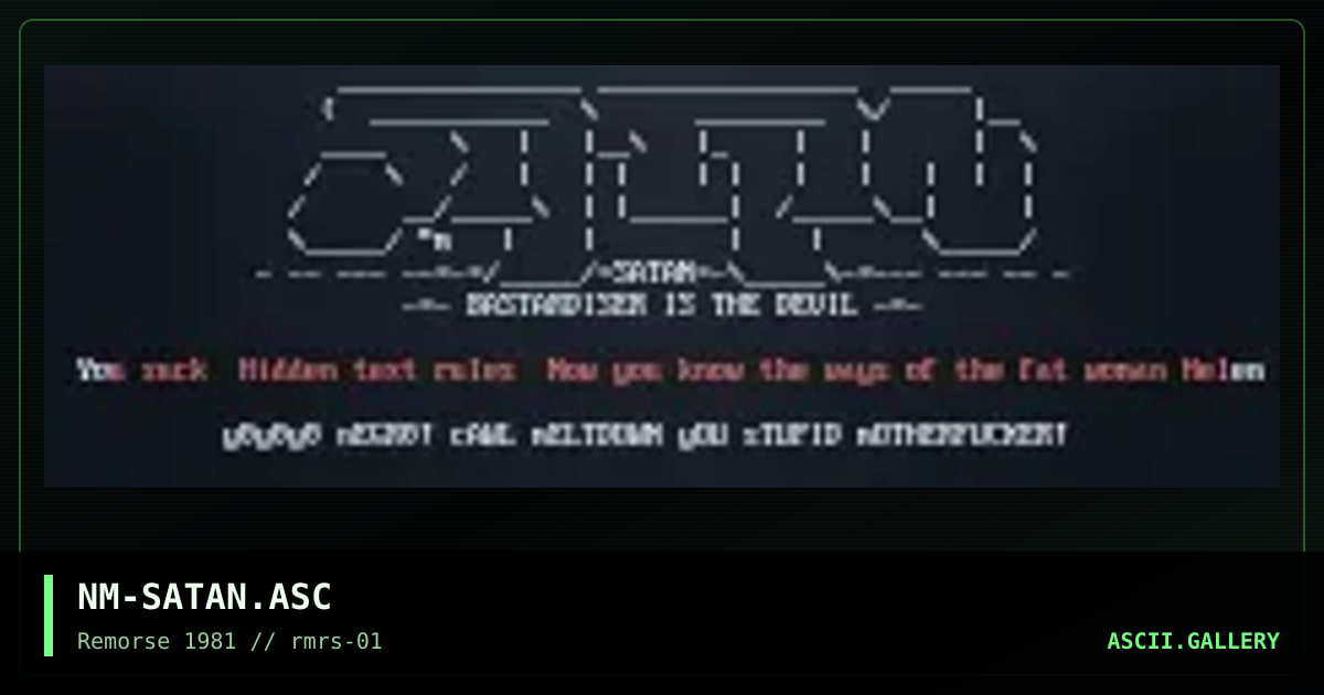 NM-SATAN.ASC, by necronite, 1994