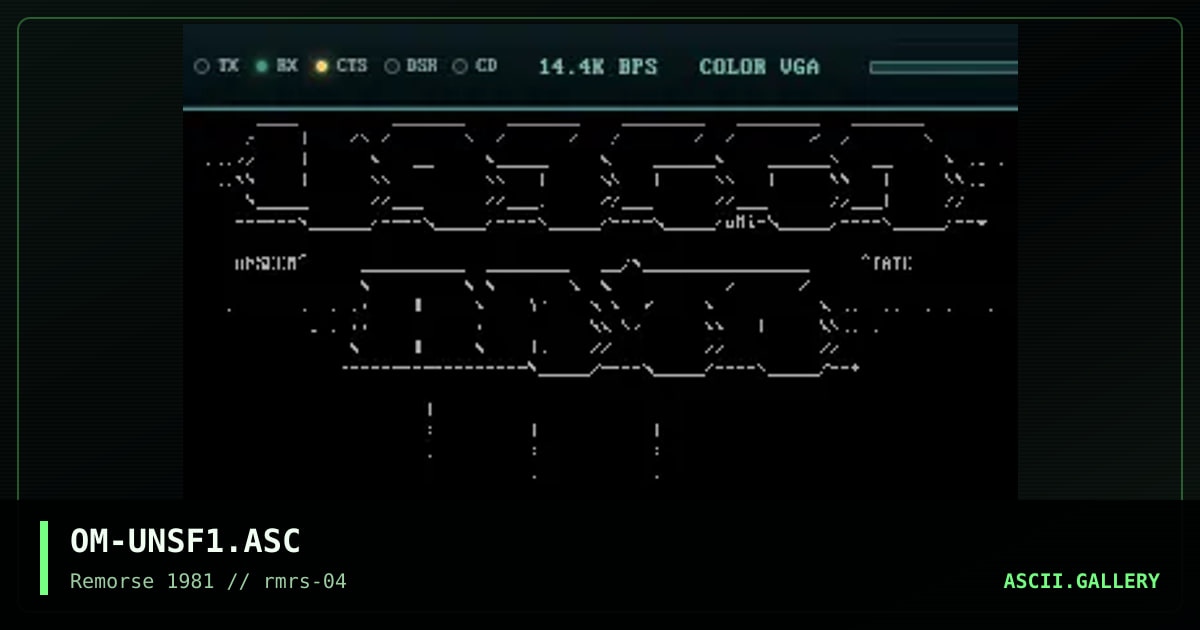 OM-UNSF1.ASC, by omicron, 1995
