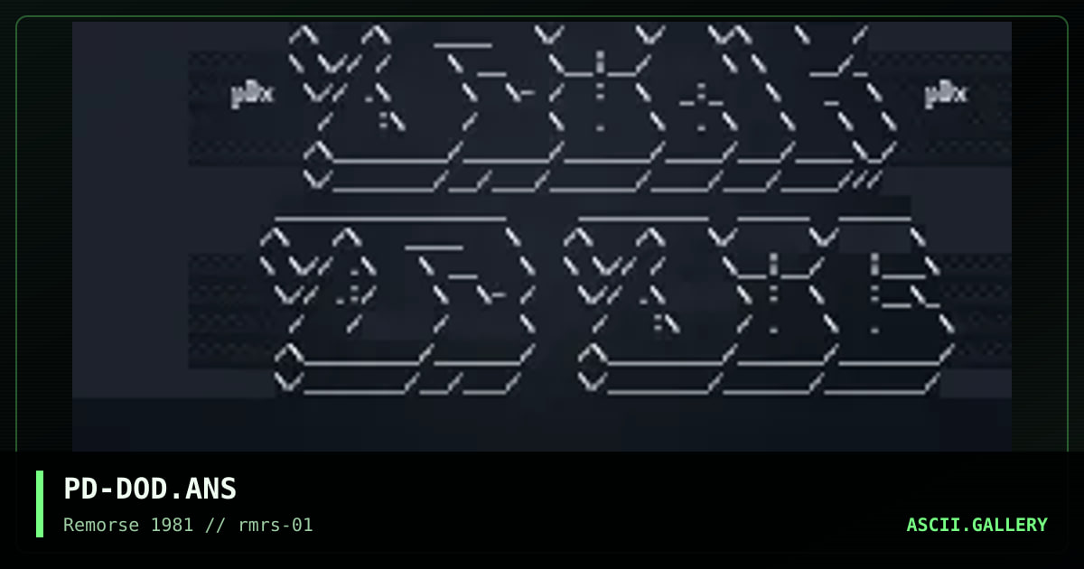 PD-DOD.ANS, by paradox, 1994