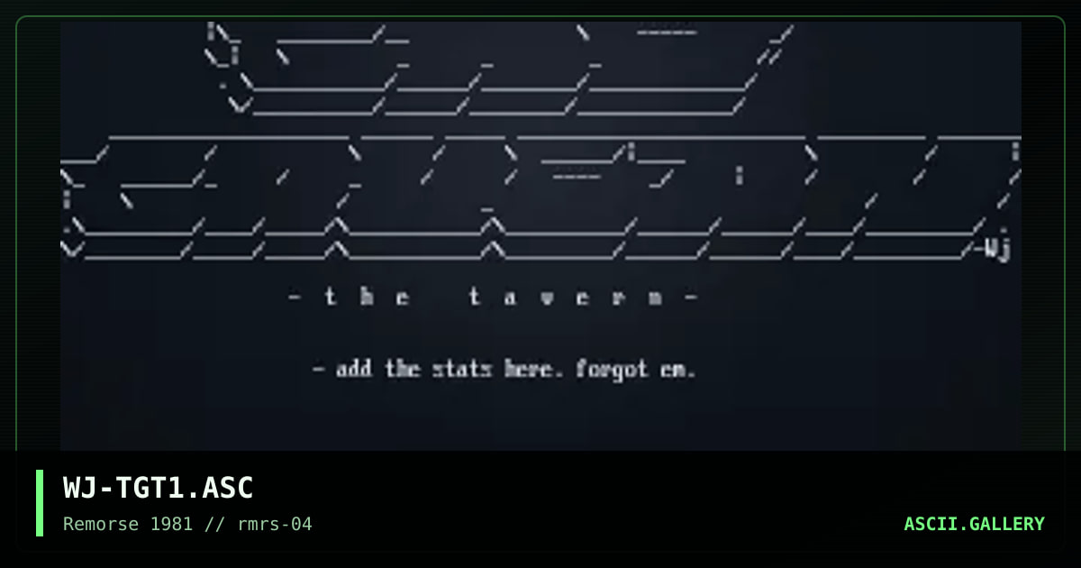 WJ-TGT1.ASC, by woj, 1995