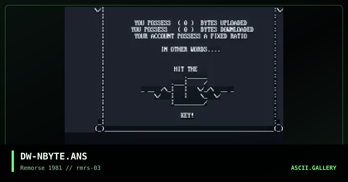 DW-NBYTE.ANS, by dark warrior, 1995