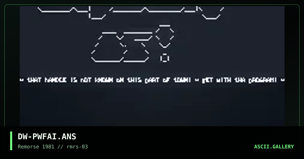 DW-PWFAI.ANS, by dark warrior, 1995
