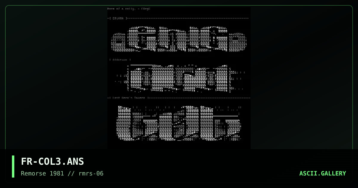 Ascii Collection, by forge, 1996