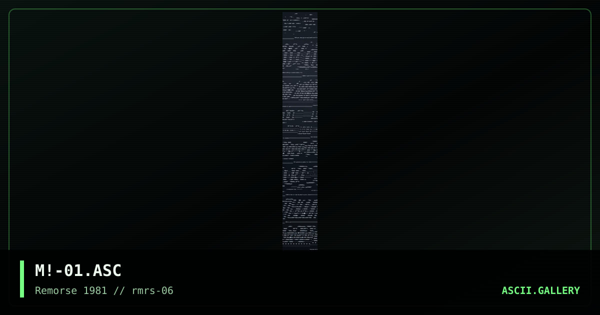 Ascii Collection, by mice, 1996