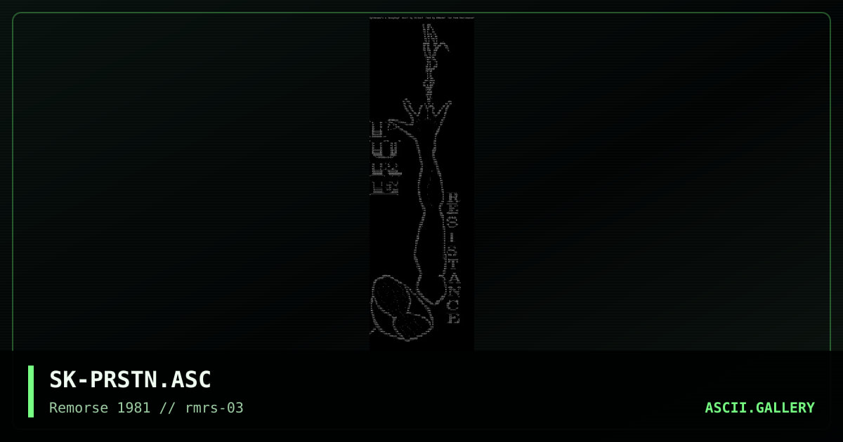 Pore Resistance, by skitzo, 1995