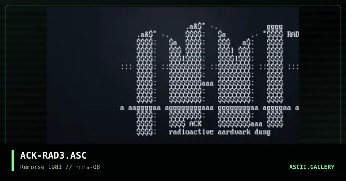 ACK-RAD3.ASC, by arrogance, 1997