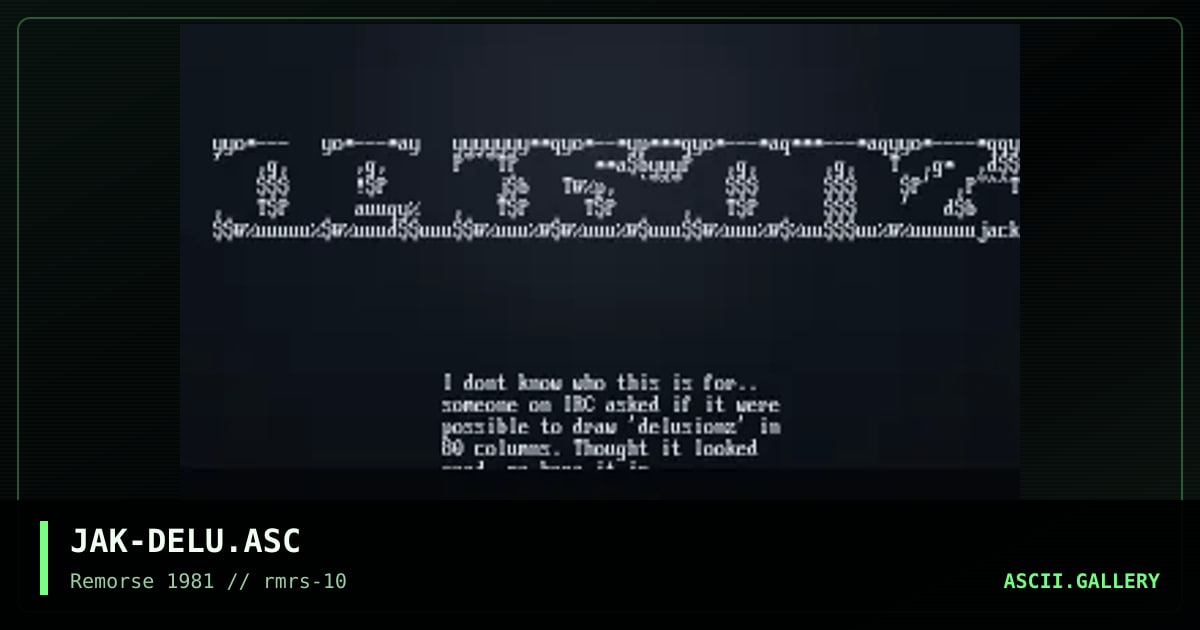 Delusionz, by acid jack, 1997