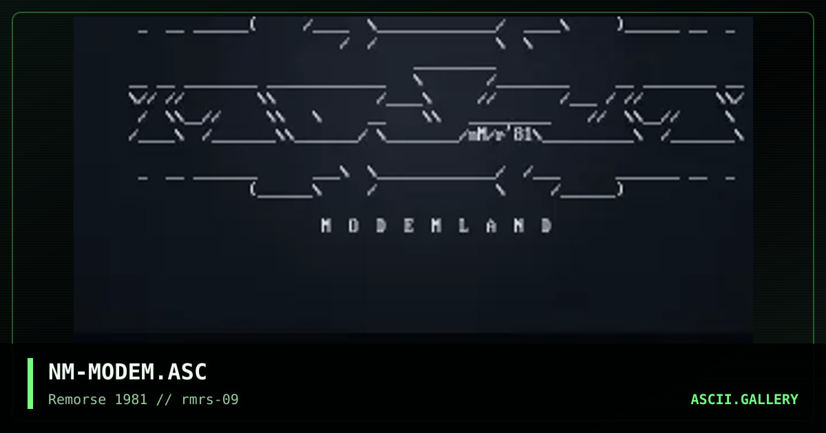 ModemLand, by necromancer, 1997