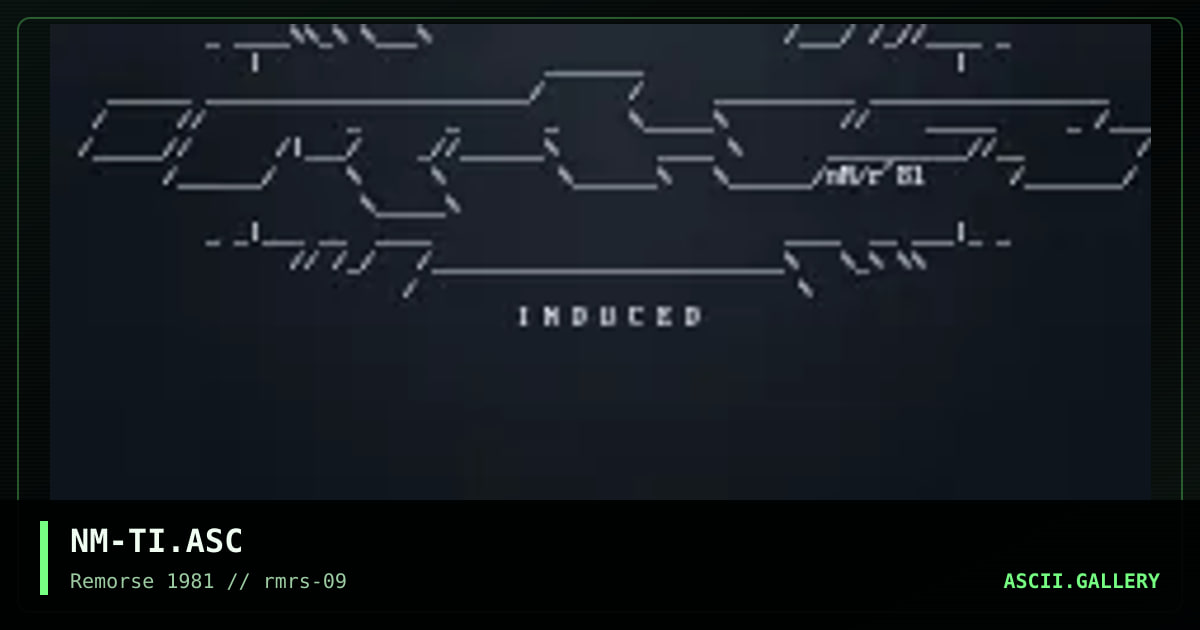 Trance Induced, by necromancer, 1997